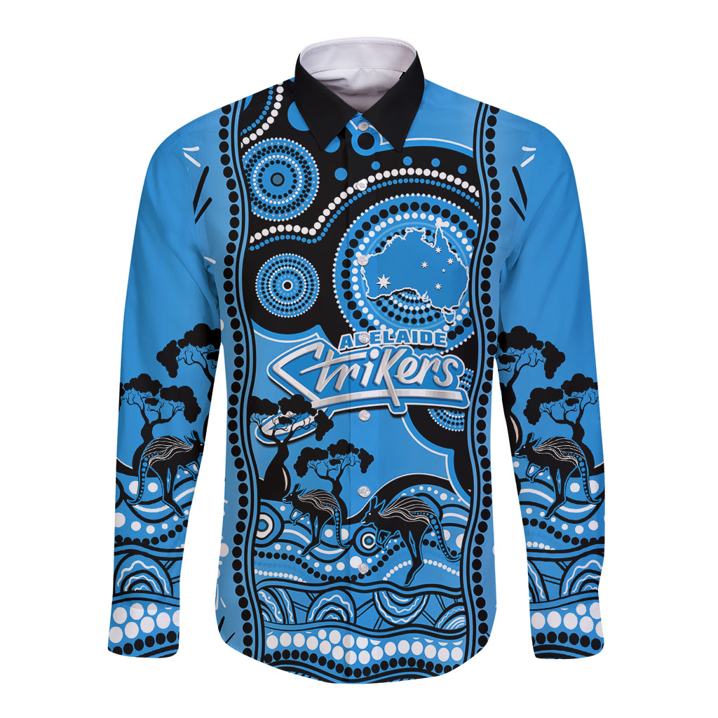 adelaide-strikers-cricket-long-sleeve-button-shirt-happy-australia-day-aboriginal-art
