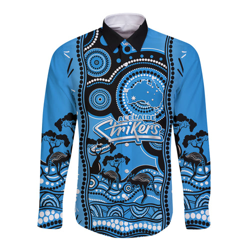 adelaide-strikers-cricket-long-sleeve-button-shirt-happy-australia-day-aboriginal-art