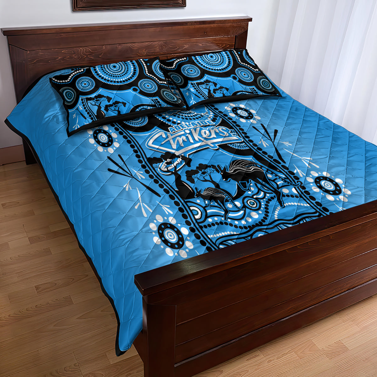 adelaide-strikers-cricket-quilt-bed-set-happy-australia-day-aboriginal-art