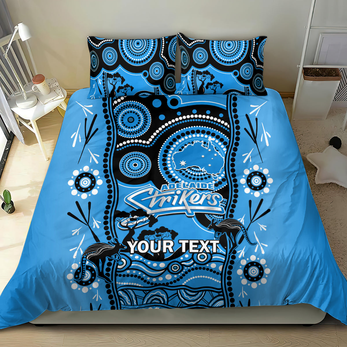 custom-adelaide-strikers-cricket-bedding-set-happy-australia-day-aboriginal-art