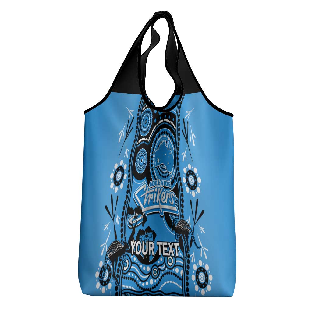 Custom Adelaide Strikers Cricket Grocery Bag Happy Australia Day Aboriginal Art