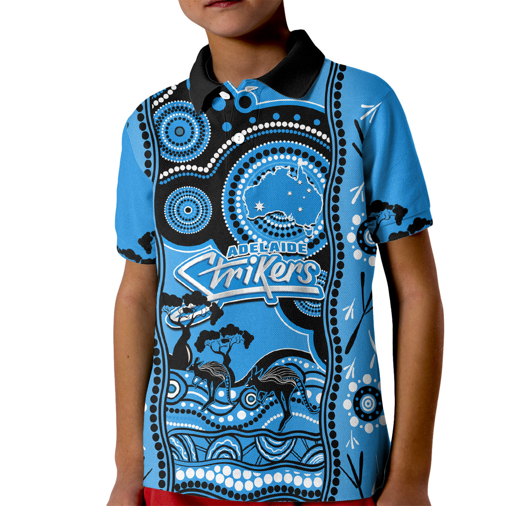 custom-adelaide-strikers-cricket-kid-polo-shirt-happy-australia-day-aboriginal-art