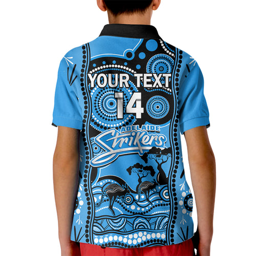 custom-adelaide-strikers-cricket-kid-polo-shirt-happy-australia-day-aboriginal-art