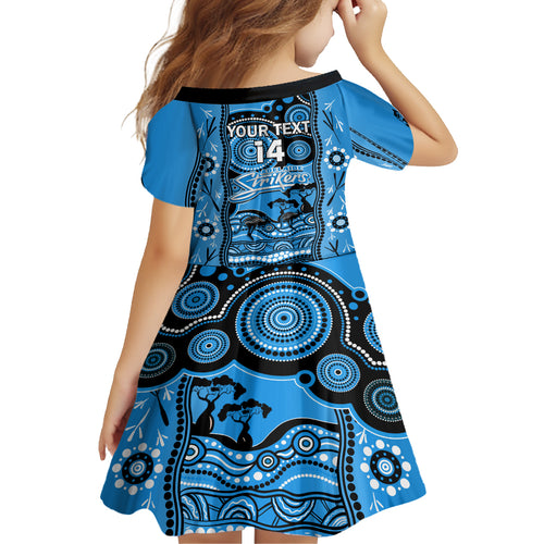 custom-adelaide-strikers-cricket-kid-short-sleeve-dress-happy-australia-day-aboriginal-art