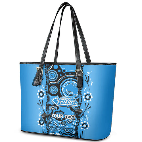 custom-adelaide-strikers-cricket-leather-tote-bag-happy-australia-day-aboriginal-art