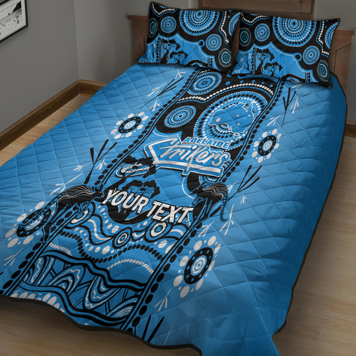 custom-adelaide-strikers-cricket-quilt-bed-set-happy-australia-day-aboriginal-art