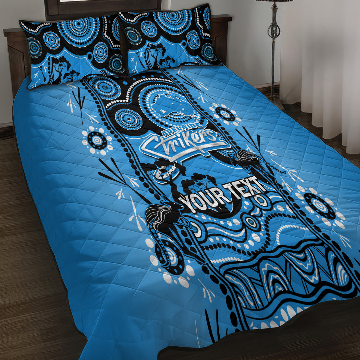 custom-adelaide-strikers-cricket-quilt-bed-set-happy-australia-day-aboriginal-art