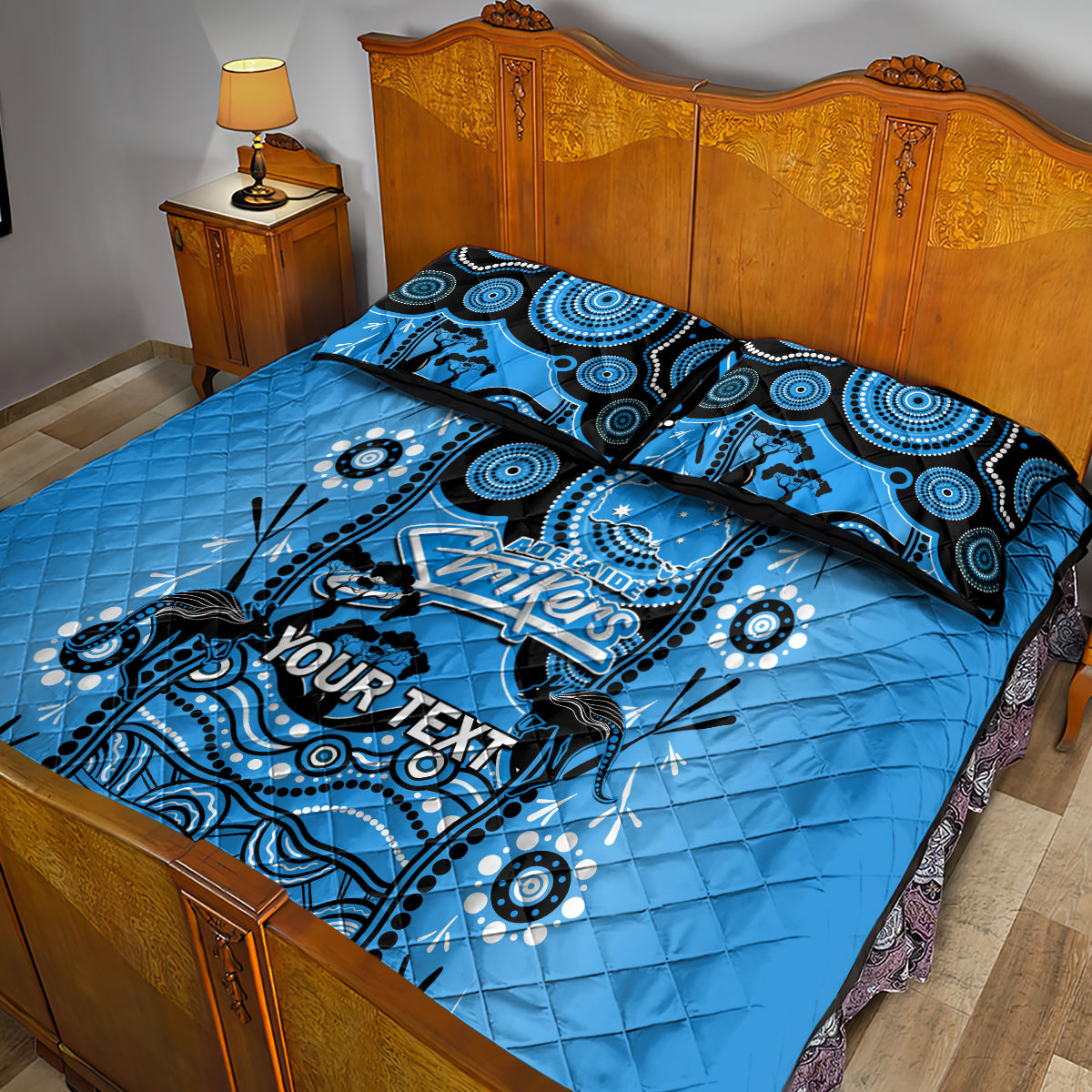 custom-adelaide-strikers-cricket-quilt-bed-set-happy-australia-day-aboriginal-art