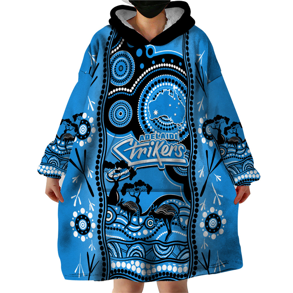 custom-adelaide-strikers-cricket-wearable-blanket-hoodie-happy-australia-day-aboriginal-art