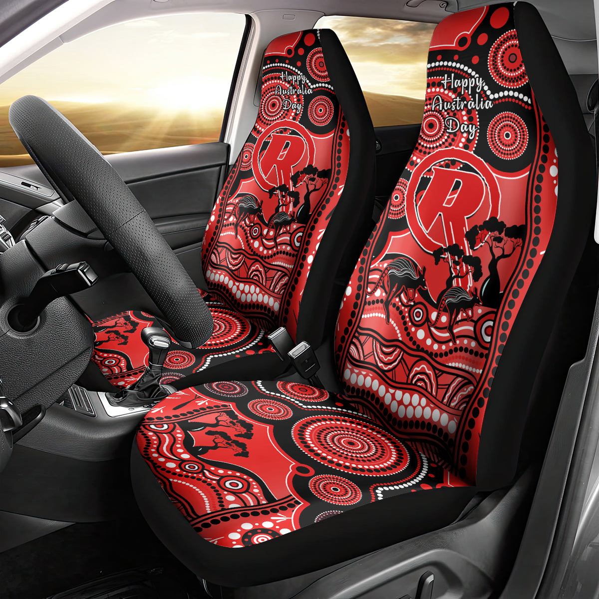 melbourne-renegades-cricket-car-seat-cover-happy-australia-day-aboriginal-art