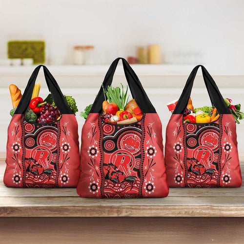 Melbourne Renegades Cricket Grocery Bag Happy Australia Day Aboriginal Art