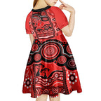 melbourne-renegades-cricket-kid-short-sleeve-dress-happy-australia-day-aboriginal-art