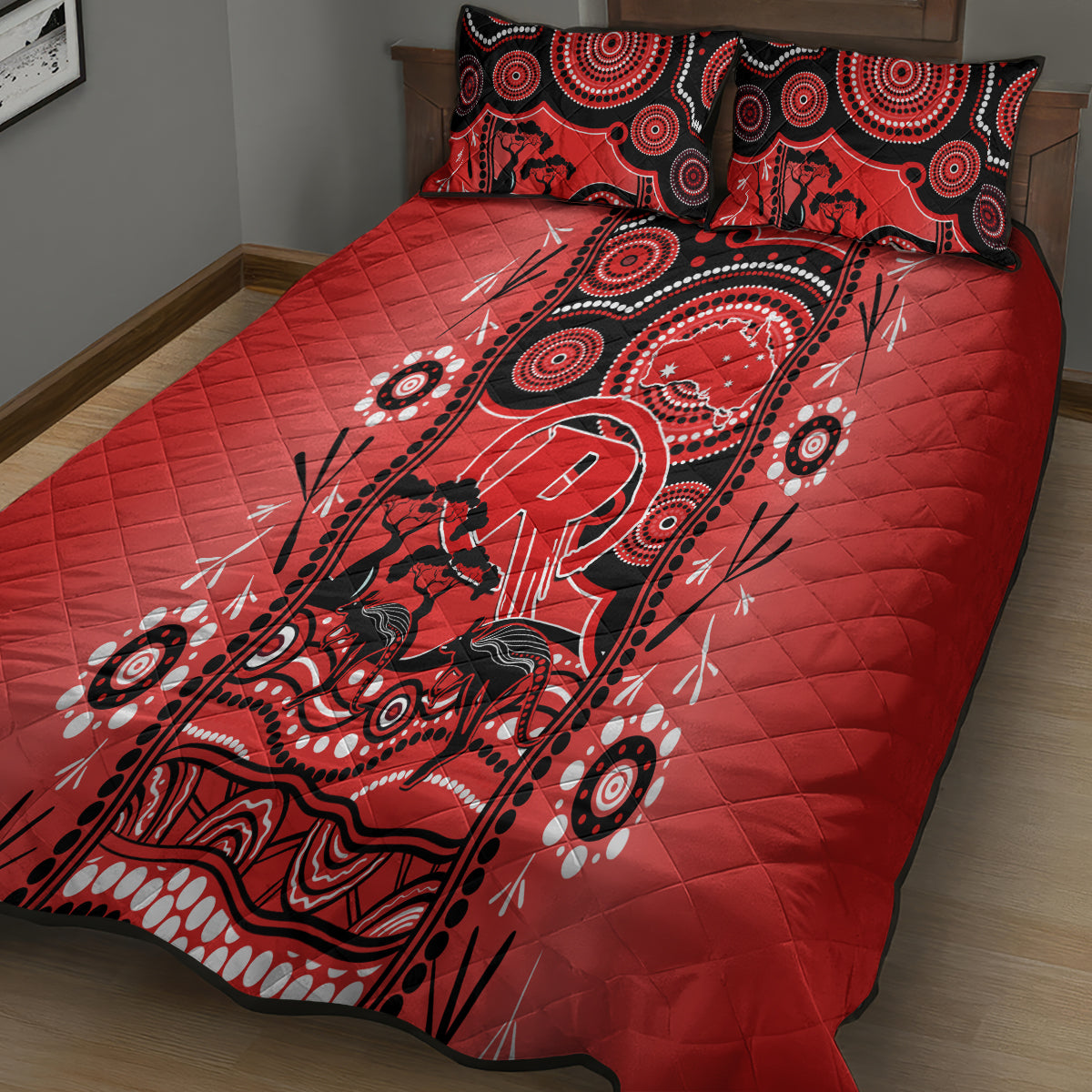 melbourne-renegades-cricket-quilt-bed-set-happy-australia-day-aboriginal-art