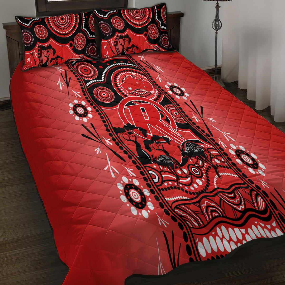 melbourne-renegades-cricket-quilt-bed-set-happy-australia-day-aboriginal-art