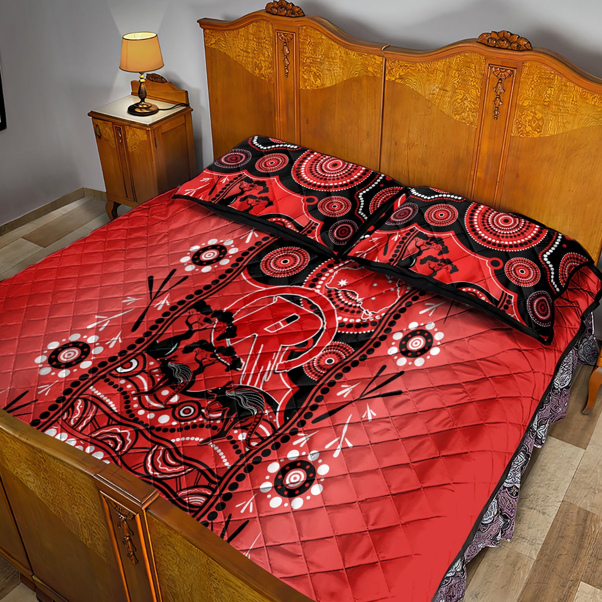 melbourne-renegades-cricket-quilt-bed-set-happy-australia-day-aboriginal-art