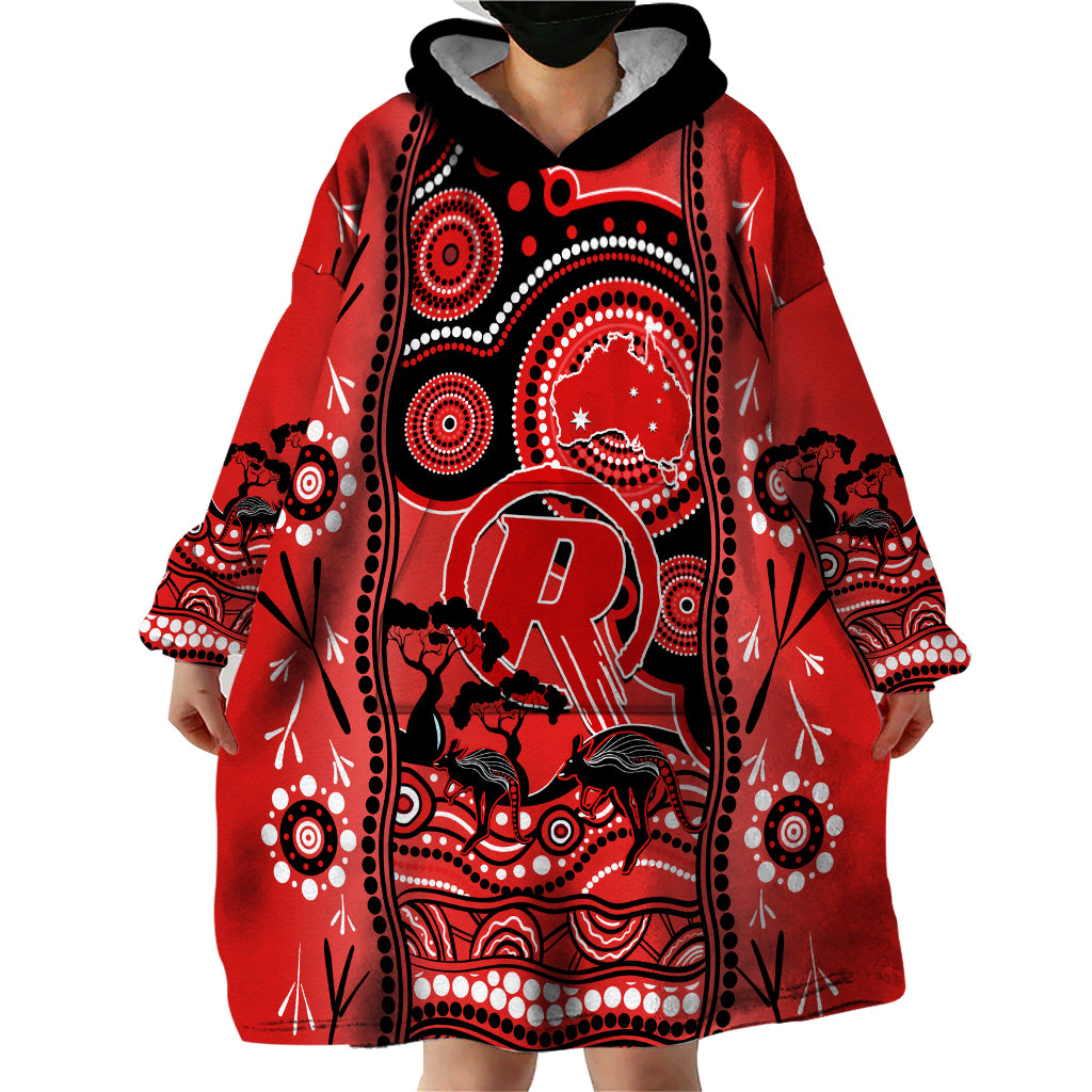 melbourne-renegades-cricket-wearable-blanket-hoodie-happy-australia-day-aboriginal-art