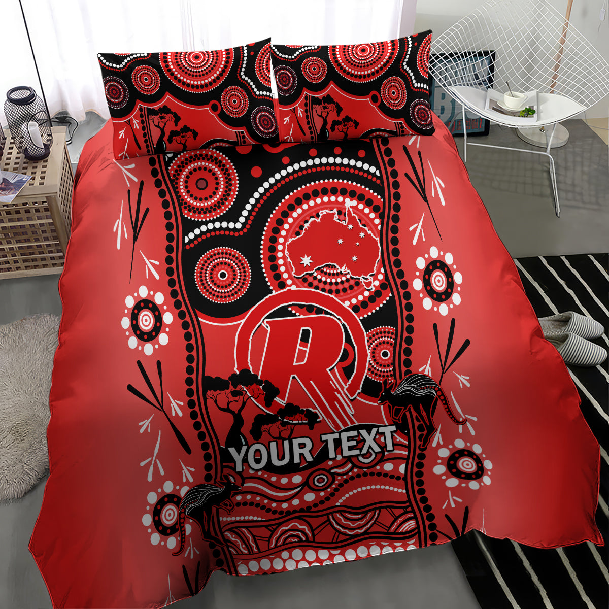 custom-melbourne-renegades-cricket-bedding-set-happy-australia-day-aboriginal-art