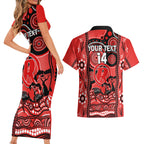 custom-melbourne-renegades-cricket-couples-matching-short-sleeve-bodycon-dress-and-hawaiian-shirt-happy-australia-day-aboriginal-art