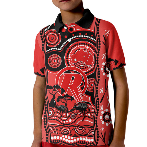 custom-melbourne-renegades-cricket-kid-polo-shirt-happy-australia-day-aboriginal-art