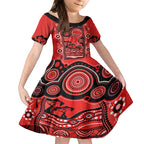 custom-melbourne-renegades-cricket-kid-short-sleeve-dress-happy-australia-day-aboriginal-art