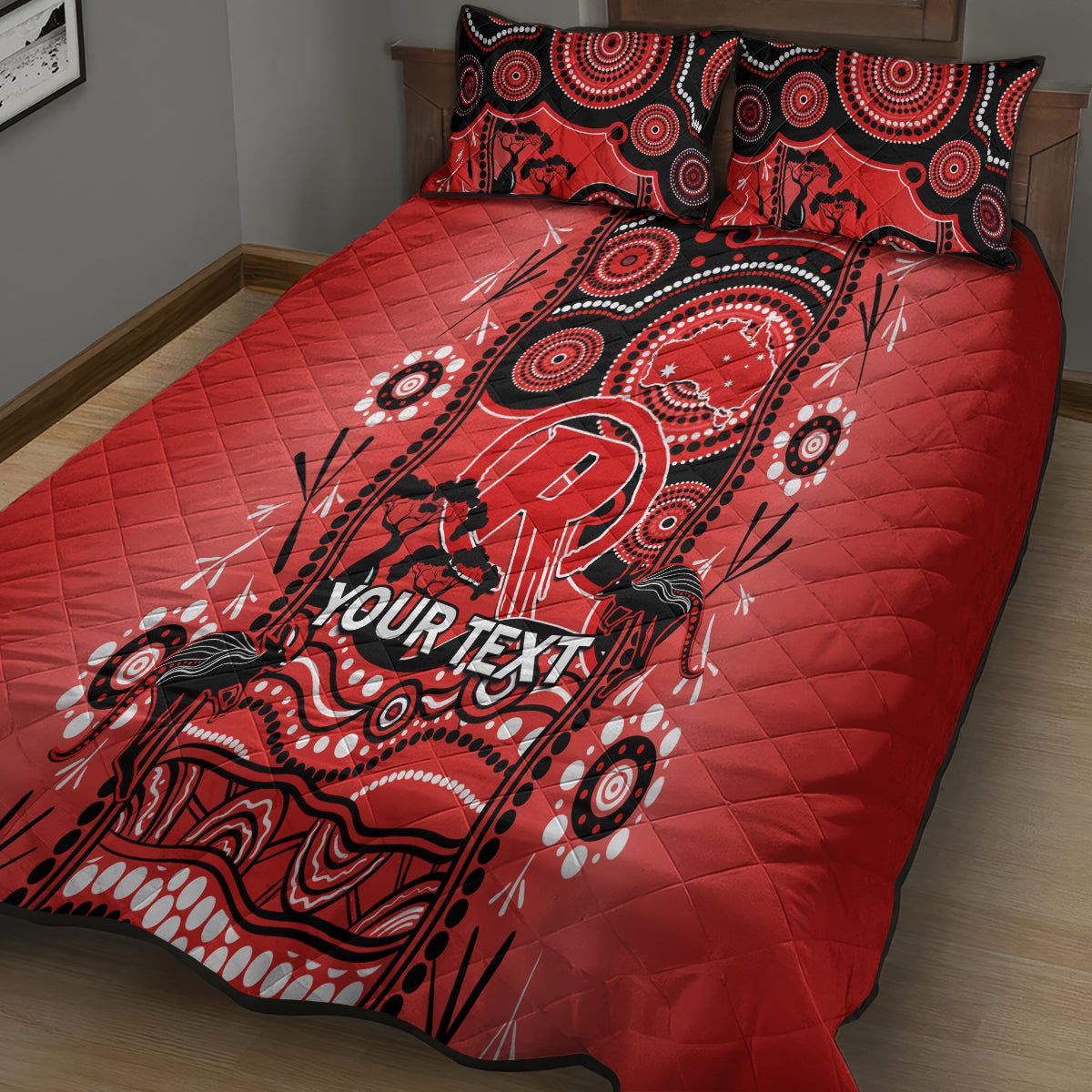 custom-melbourne-renegades-cricket-quilt-bed-set-happy-australia-day-aboriginal-art
