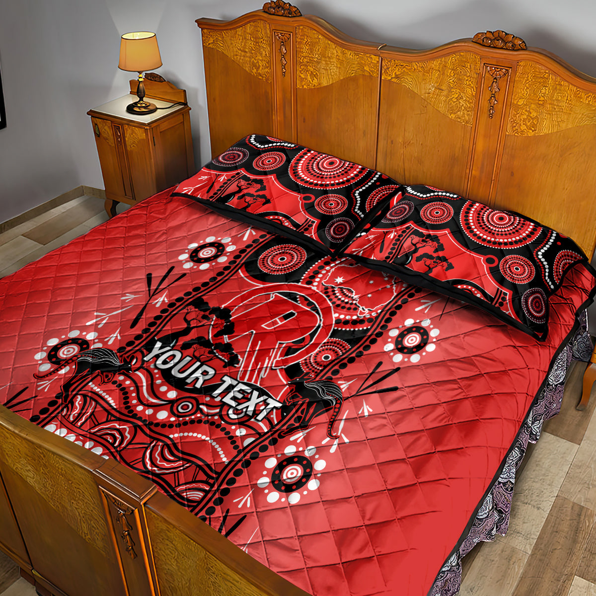 custom-melbourne-renegades-cricket-quilt-bed-set-happy-australia-day-aboriginal-art
