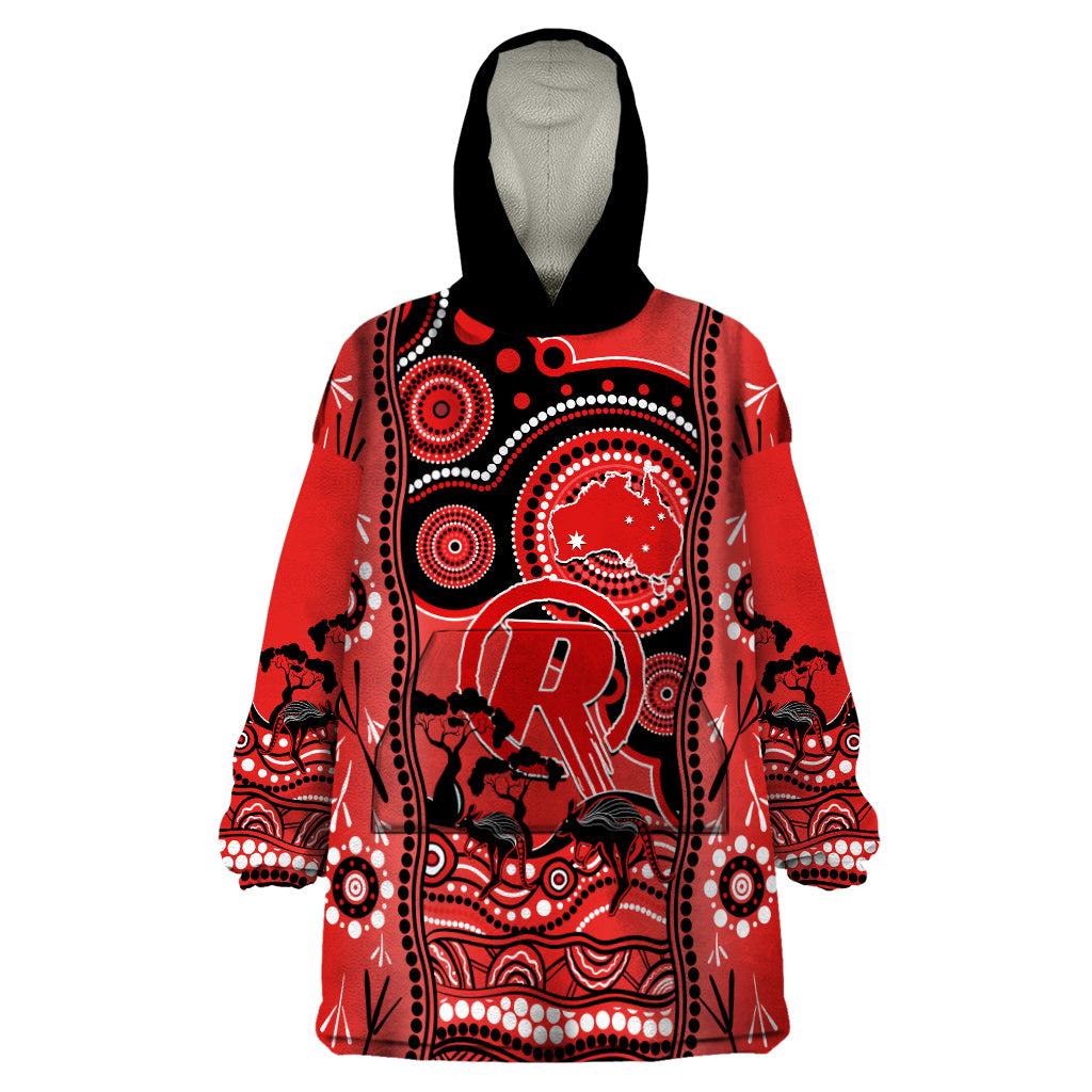 custom-melbourne-renegades-cricket-wearable-blanket-hoodie-happy-australia-day-aboriginal-art
