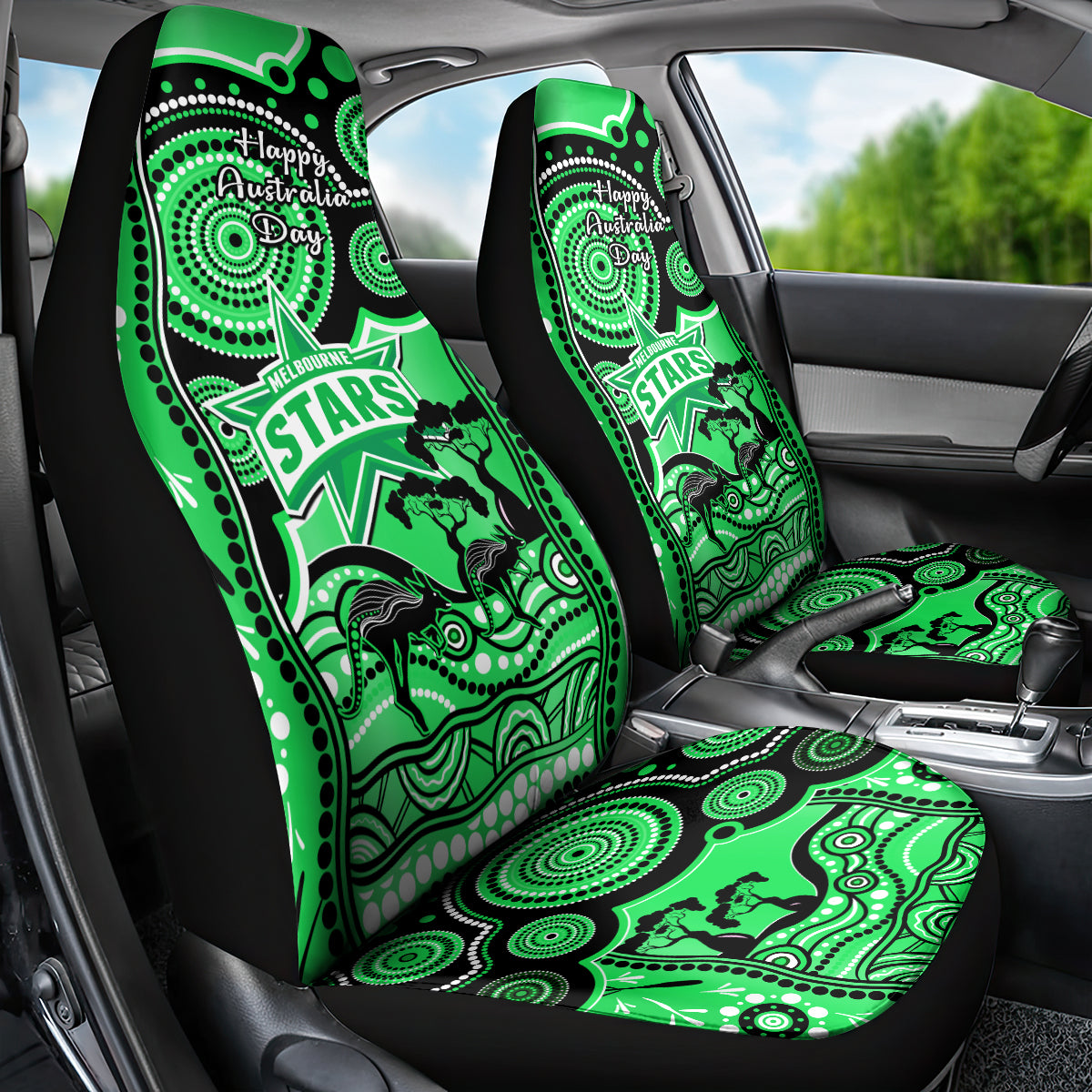 melbourne-stars-cricket-car-seat-cover-happy-australia-day-aboriginal-art