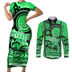 melbourne-stars-cricket-couples-matching-short-sleeve-bodycon-dress-and-long-sleeve-button-shirt-happy-australia-day-aboriginal-art