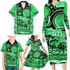 melbourne-stars-cricket-family-matching-long-sleeve-bodycon-dress-and-hawaiian-shirt-happy-australia-day-aboriginal-art