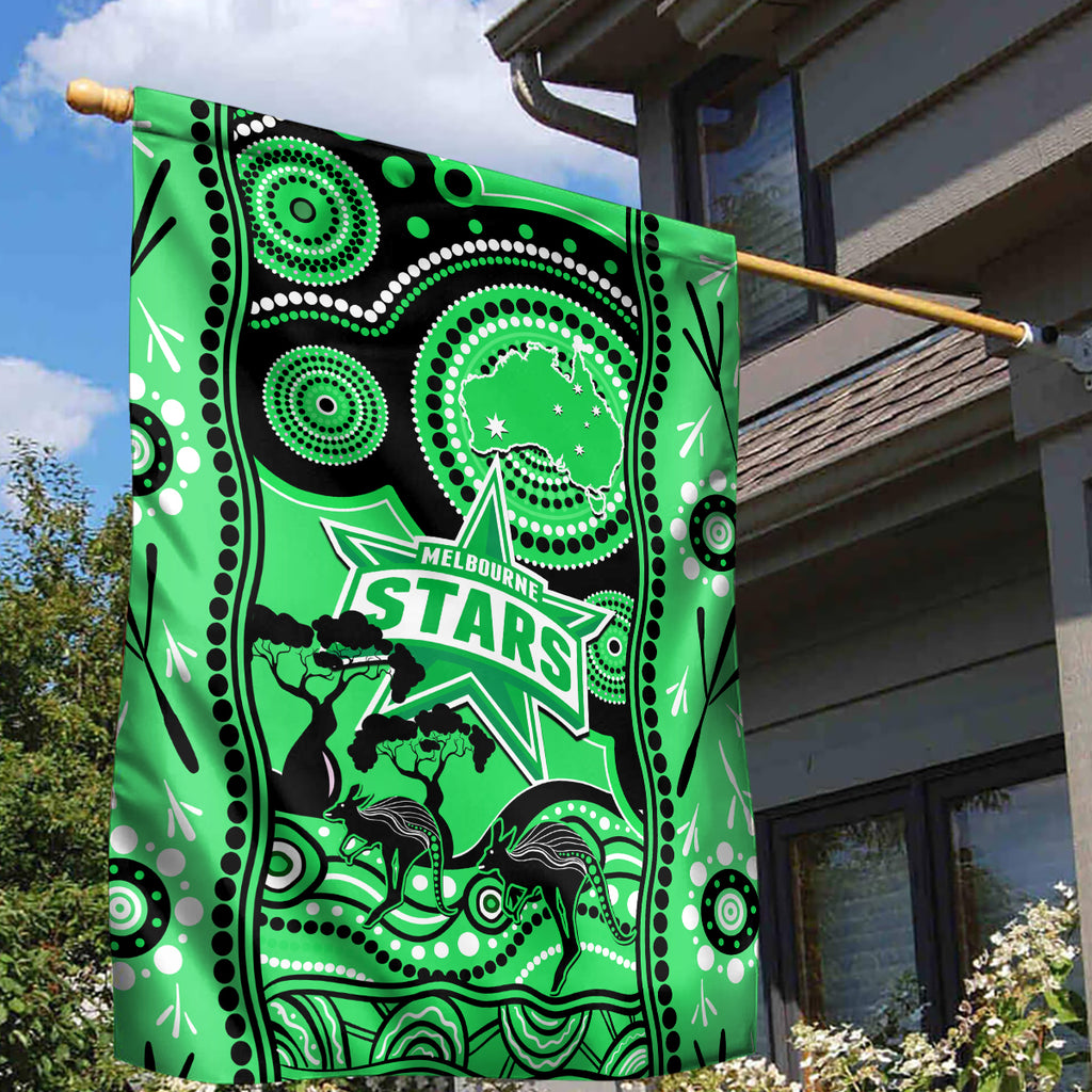 melbourne-stars-cricket-garden-flag-happy-australia-day-aboriginal-art