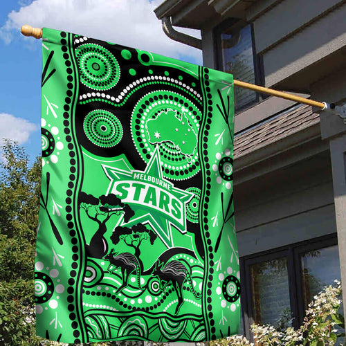 melbourne-stars-cricket-garden-flag-happy-australia-day-aboriginal-art