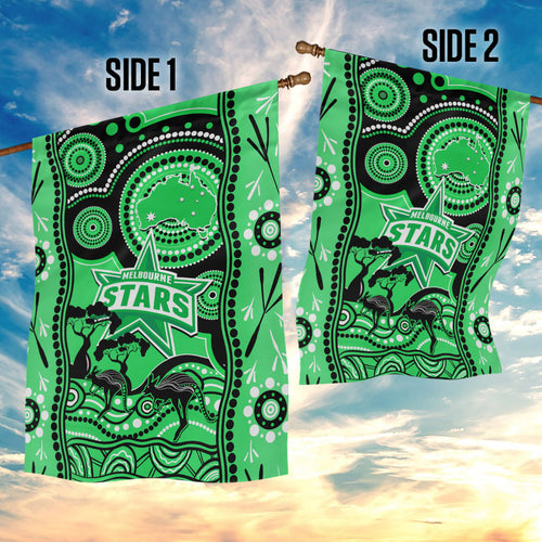 melbourne-stars-cricket-garden-flag-happy-australia-day-aboriginal-art