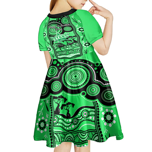 melbourne-stars-cricket-kid-short-sleeve-dress-happy-australia-day-aboriginal-art