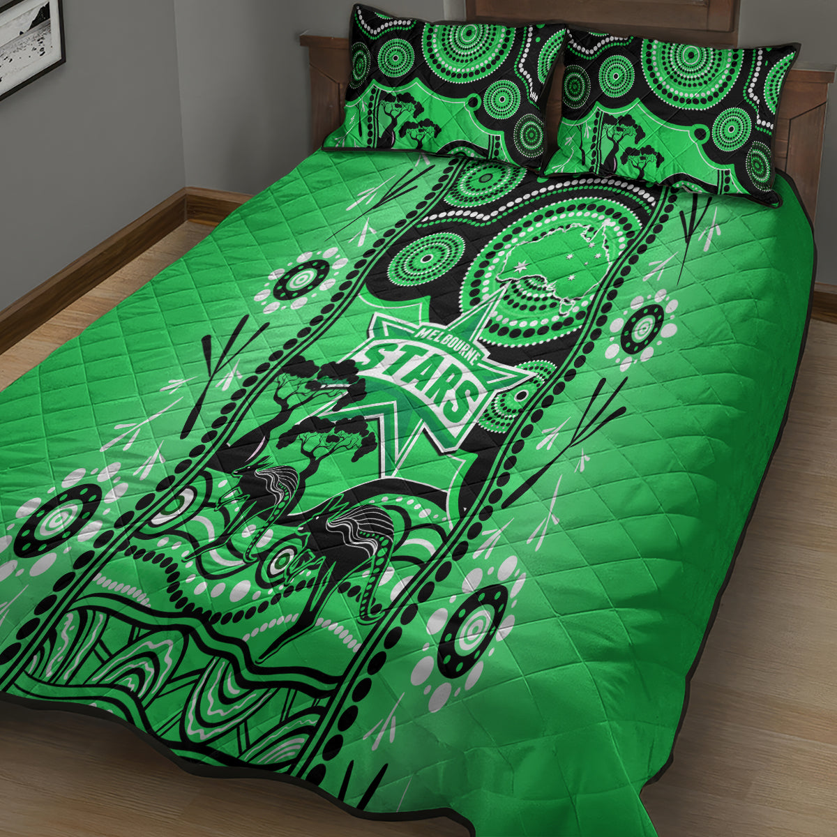 melbourne-stars-cricket-quilt-bed-set-happy-australia-day-aboriginal-art
