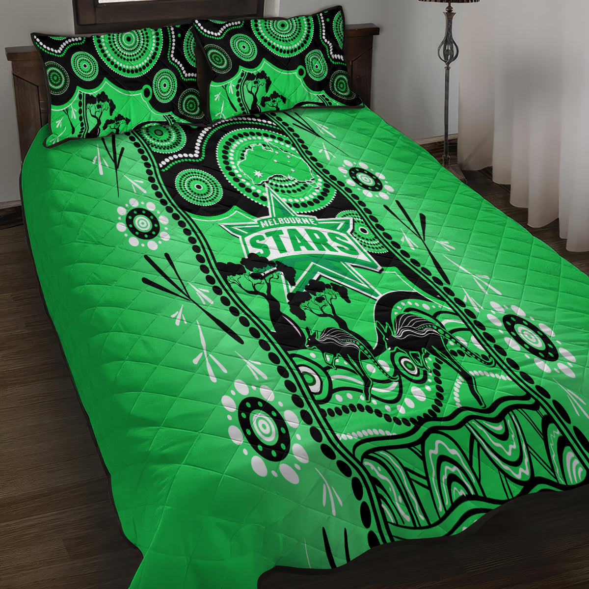 melbourne-stars-cricket-quilt-bed-set-happy-australia-day-aboriginal-art