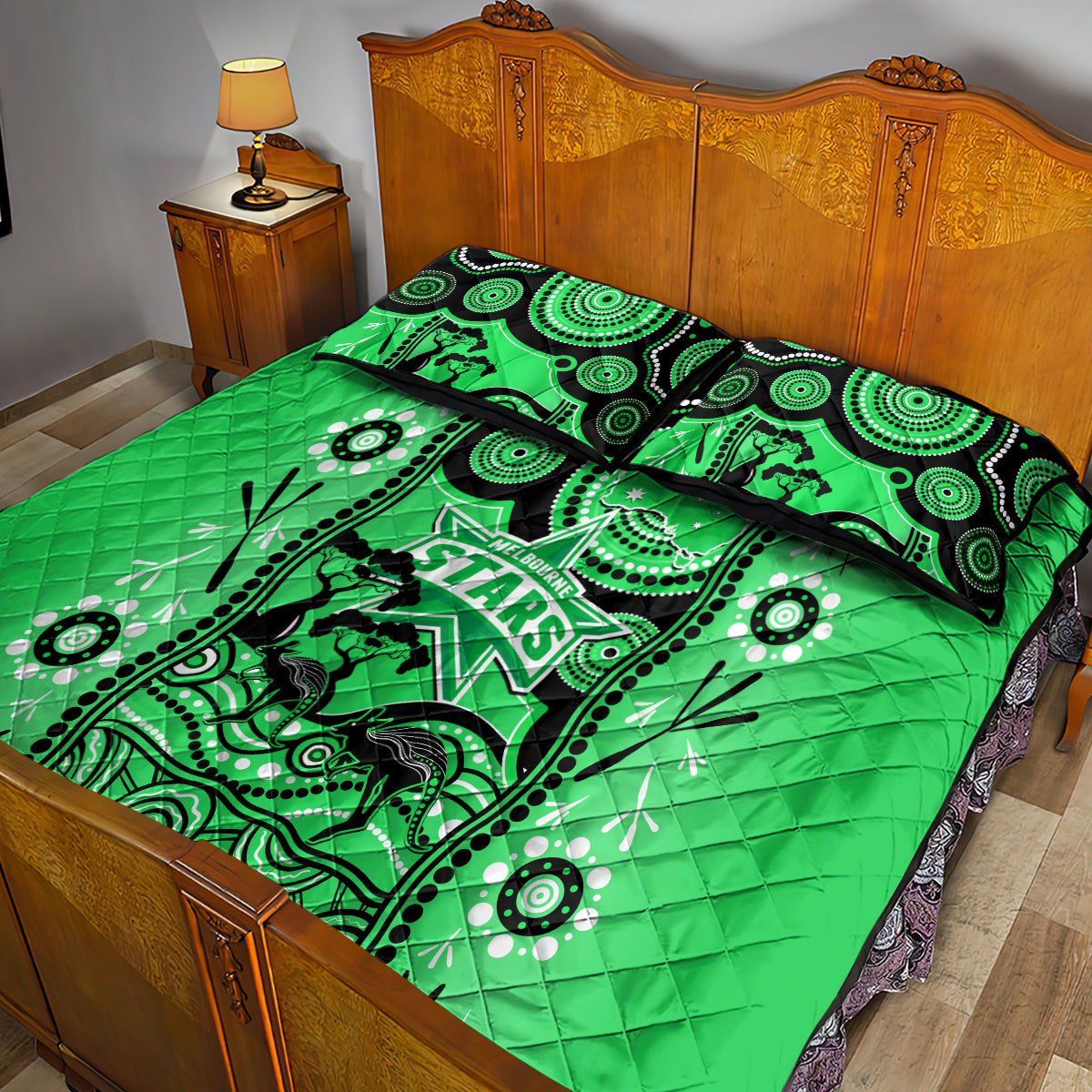 melbourne-stars-cricket-quilt-bed-set-happy-australia-day-aboriginal-art