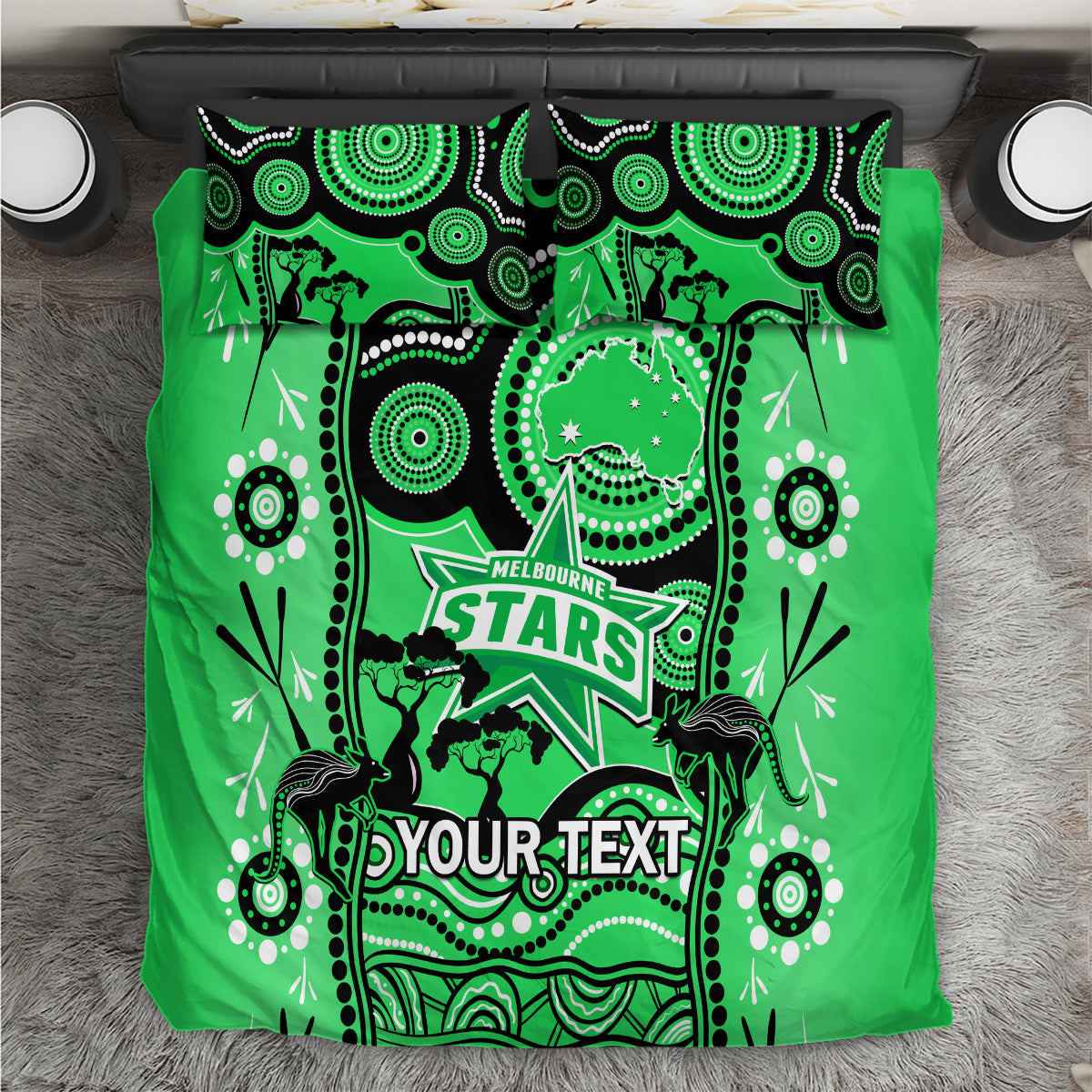 custom-melbourne-stars-cricket-bedding-set-happy-australia-day-aboriginal-art