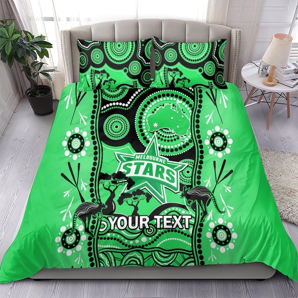 custom-melbourne-stars-cricket-bedding-set-happy-australia-day-aboriginal-art