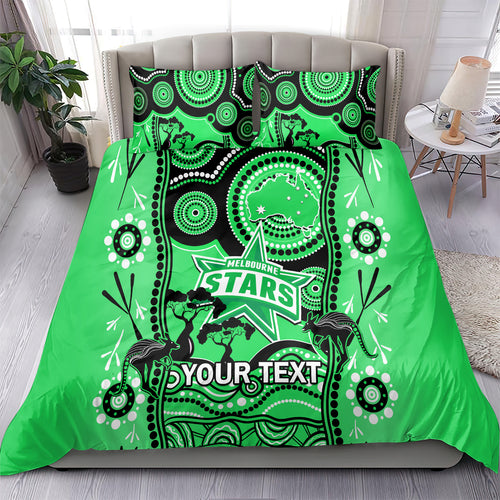 custom-melbourne-stars-cricket-bedding-set-happy-australia-day-aboriginal-art
