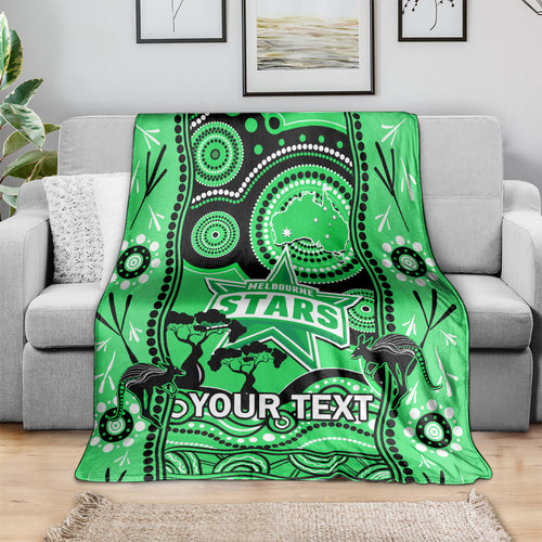 custom-melbourne-stars-cricket-blanket-happy-australia-day-aboriginal-art