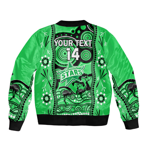 custom-melbourne-stars-cricket-bomber-jacket-happy-australia-day-aboriginal-art