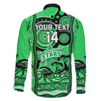 custom-melbourne-stars-cricket-family-matching-off-shoulder-short-dress-and-hawaiian-shirt-happy-australia-day-aboriginal-art