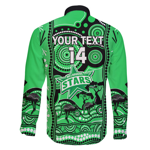 custom-melbourne-stars-cricket-family-matching-off-shoulder-short-dress-and-hawaiian-shirt-happy-australia-day-aboriginal-art