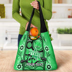 Custom Melbourne Stars Cricket Grocery Bag Happy Australia Day Aboriginal Art