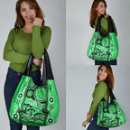 Custom Melbourne Stars Cricket Grocery Bag Happy Australia Day Aboriginal Art