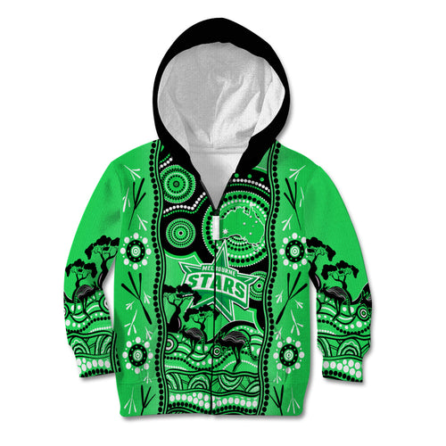 custom-melbourne-stars-cricket-kid-hoodie-happy-australia-day-aboriginal-art