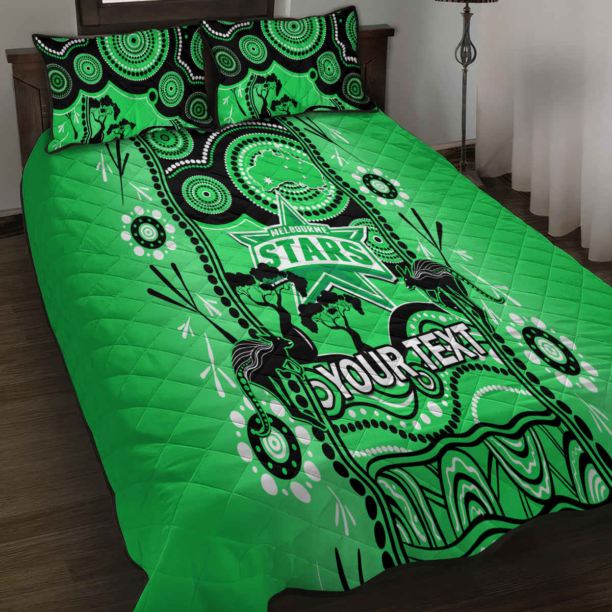 custom-melbourne-stars-cricket-quilt-bed-set-happy-australia-day-aboriginal-art