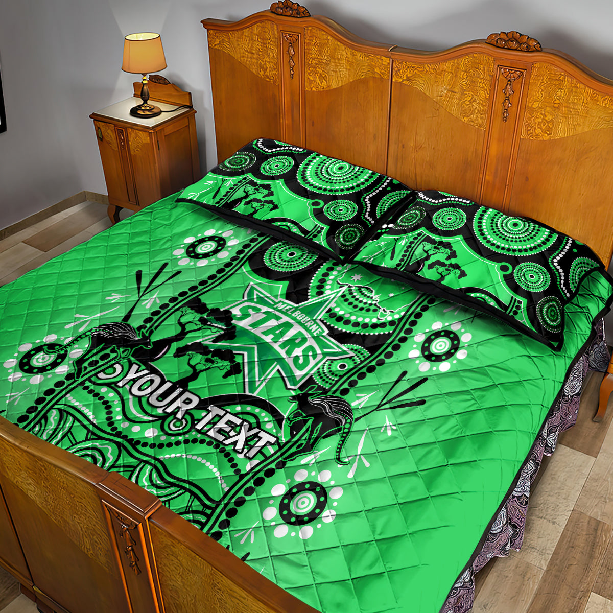 custom-melbourne-stars-cricket-quilt-bed-set-happy-australia-day-aboriginal-art