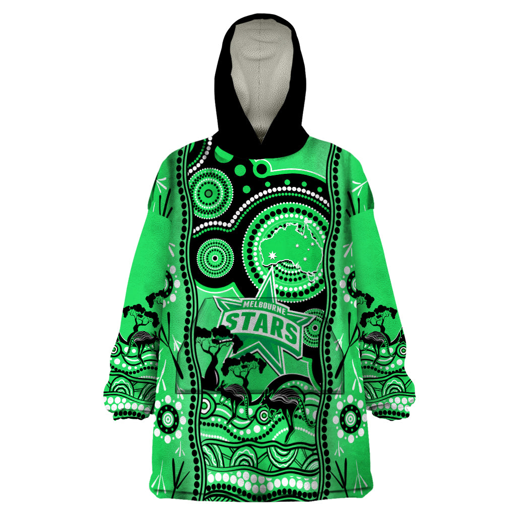 custom-melbourne-stars-cricket-wearable-blanket-hoodie-happy-australia-day-aboriginal-art